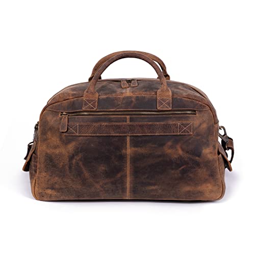 KomalC Leather Travel Duffel Bags for Men and Women Full Grain Leather Overnight Weekend Leather Bags Sports Gym Duffle4