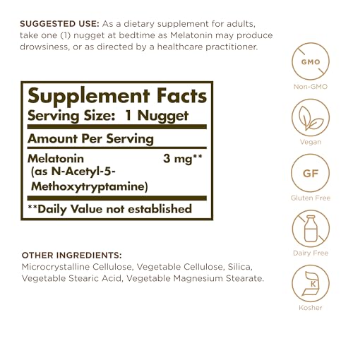 Solgar Melatonin 3 mg - Sleep Aid Nuggets