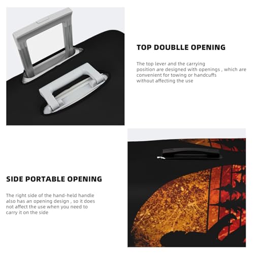 Travel Luggage Cover Sasquatch Bigfoot Trees Forest Fashion Washable Baggage Suitcase Protector Fit For Luggage Medium4