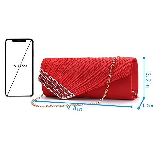 Image of Goclothod Evening Clutch Handbag Women Fashion Crossbody Shoulder Bag Chain Purse