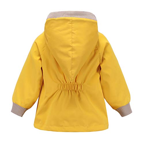 Acestar 100% Waterproof Rain Jacket Coat,Boys Girls Windproof Raincoat Windbreaker Outwear For Kids Children Infant Toddler Spring Fall Jacket(Jk007Y0,5T) Yellow #TOP1