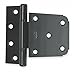 Black Enamel Finish,4 1/4 in X 1 11/16 in Steel Tee Hinge Compatible 5 Holes Per Leaf, 1 Ea-2040001237