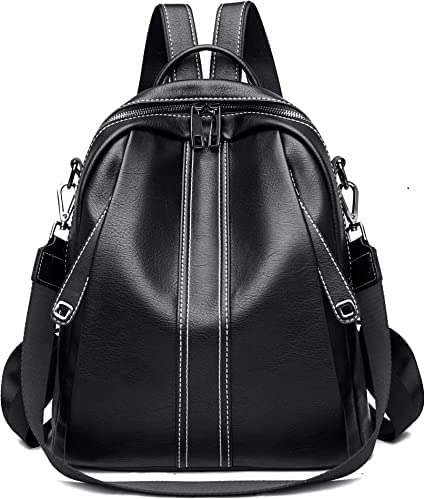 Bonjour Bbp-195 Womens Pu Leather Stylish And Trending Backpack For College Office Travel Anti Theft Backpack Purse For Women And Girls With Sling Belt | Casual - Black (B0BN24HH1L) Amazon Price History, Amazon Price Tracker