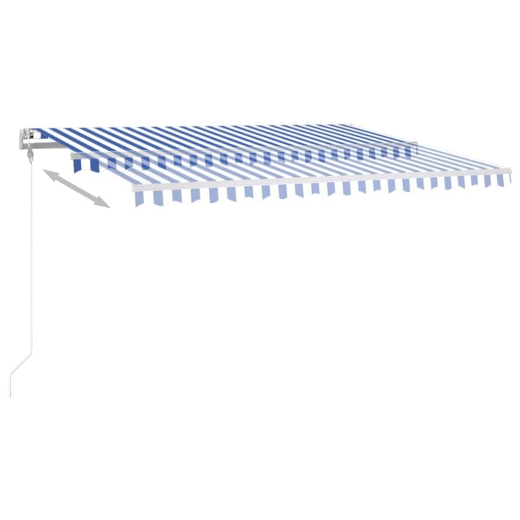 Toldo articulado automático con sensor de viento LED, 450 x 300 cm, marco de aluminio con recubrimiento de polvo, protección solar resistente a los rayos UV y al agua, para terraza, balcón