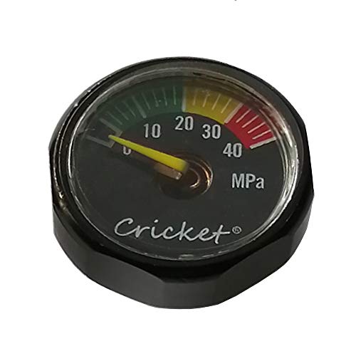 UP100 2pcs PCP Paintball Airforce High Pressure Pump Pressure Gauges 1 Inch Black Mini Air Gauge Scuba Manometre 40MAP Thread M10 x 1