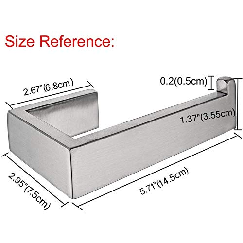 Nolimas Sus304 Stainless Steel Toilet Paper Roll Holder Wall Mounted Bathroom Hardware Rust Proof Toilet Tissue Holder,Nickel Brushed #TOP5