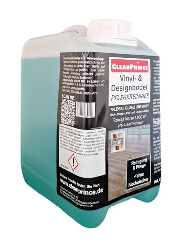 CleanPrince Detergente per pavimenti in vinile da 2 litri e design | Detergente e cura per pavimenti in vinile, design, PVC, linoleum-image