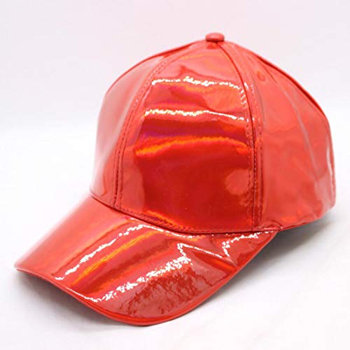 Casquette de baseball en cuir irisé chapeau haut de gamme pour soirées et festivals