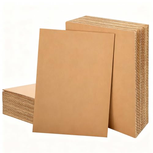 20 St&uuml;ck Wellpappe A3 Dicke Pappe Zum Basteln Cardboard Braun Kraftpapier f&uuml;r DIY Handwerk Malen und Kunsthandwerk Mehrzweck Kreativit&auml;t Bastelkarton a3 Karton 2mm Dicke Pappe Gro&szlig;(42x30cm)