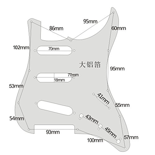 IKN Pickguard de guitare de style SSS à 11 trous avec vis de montage pour guitare mexicaine/américaine moderne FD… - Les Beatles, Paul McCartney, John Lennon, RIngo Starr, George Harrison IKN Pickguard de guitare de style SSS à 11 trous avec vis de montage pour guitare mexicaine/américaine moderne FD… – Image 3