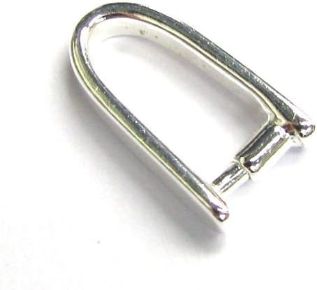 2 pcs .925 Sterling Silver Pendant Connector Bail Clasp/Findings/Bright