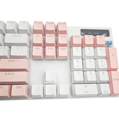 Image of OEM Profile White Blank Keycaps PBT Material 1U R4 Keycap for MX switches Mechanical Keyboard (White, 100pcs)