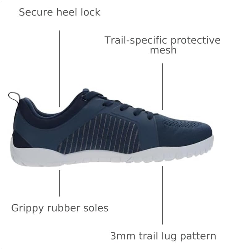 Image of WHITIN Men's Wide Barefoot Trail-Running Shoes W51 | Optimal Traction, Natural Flexibility, Balance & Stability for Cross Training, Outdoor Adventures