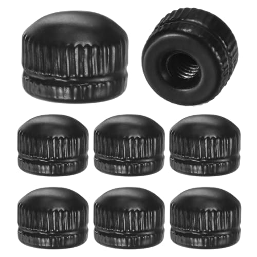 M METERXITY 8-Pack Threaded Cap Nuts, M4x11mm Screw Caps for Light Fixture, Female Knurled Knob Nut for Ceiling Light Cover Replacement/Decorative Lamp Parts, Acorn Screw Top [Matt Black]