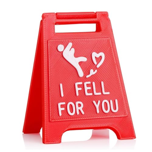 Romantic Red “I Fell for You” Mini Sign – Funny Valentine’s Day Gift for Boyfriend, Girlfriend, Husband, or Wife | Anniversary & Cute Love Gift | Proposal or Christmas Gift for Couples