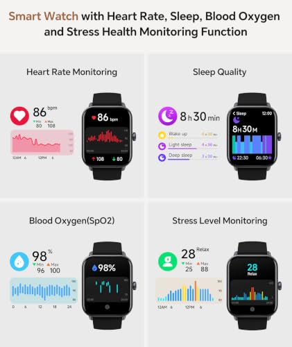 Image of Quican Smart Watches for Women /Men, 2 Bands, Compatible for Android iPhone