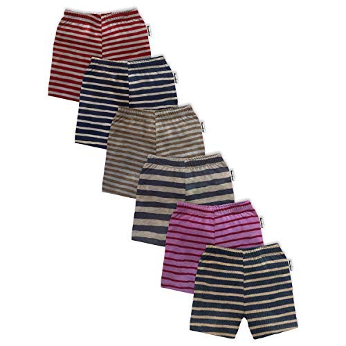 Image of Tinchuk Regular Unisex Printed Shorts, Regular Shorts for Girls and Boy's, (Set of 6, Multi-Coloured)