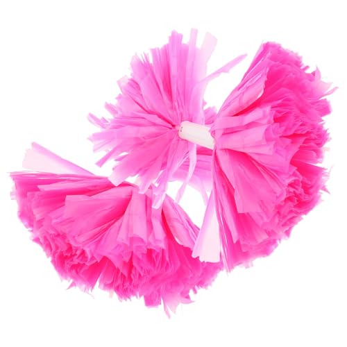 ibasenice 2pcs Hand-cranked Gold Pom Poms for Stage Performance Cheerleading Dance