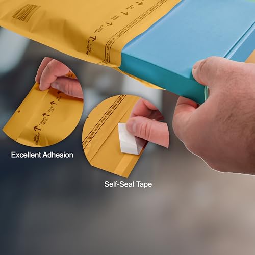 100 Versandtaschen Luftpolsterumschläge DIN A4 Luftpolsterversandtaschen Luftpolstertaschen Gr. G/7 G7 braun (250mm x 350 mm) Umschläge haftklebend gepolstert Polsterumschlag Taschen