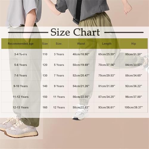 Girls Boys Hiking Pants Kids Fashion High Waisted Athletic Jogger Pants Outdoor Running Workout School Trousers Soft3