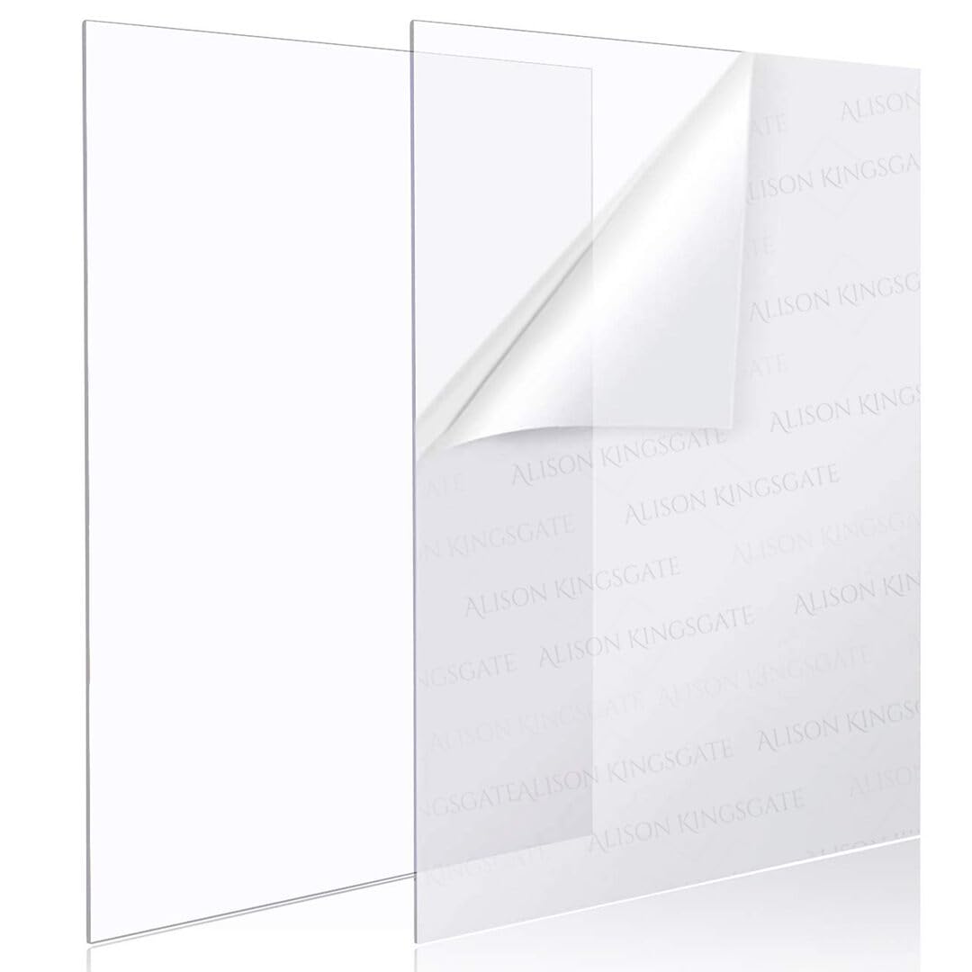 Alison Kingsgate 32X24 Perspex Sheet 1mm - Transparent Acrylic Sheet Cut to Size for Picture Frames, DIY Craft, Art Projects, Painting Displays - Suitable for Home and Professional Use