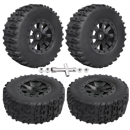 FriHobby Pre-Glued 1/10 RC Short Course Truck Tires and Wheels