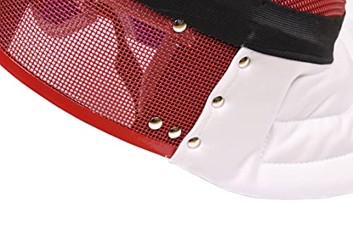 Leonark Fencing Epee Mask Hema Helmet Ce 350N Certified National Grade Masque With Protective Bag (Red, Xl) #TOP6