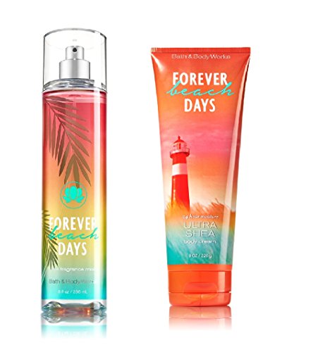 Bath & Body Works ~ Signature Collection ~ Forever Beach Days ~ Gift Set ~ Fine Fragrance Mist & Ultra Shea Body Cream