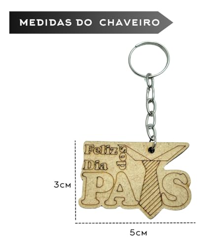 50 Lembrancinhas Dia Dos Pais Chaveiro Decoração Mdf Crú