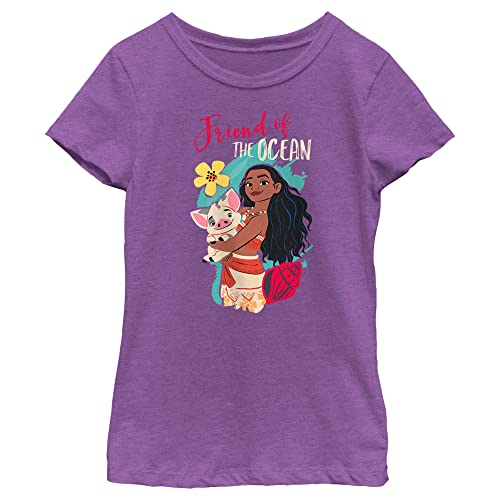 Disney Princess Friend of Ocean Girl's Heather Crew Tee