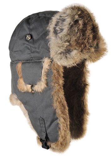Real Rabbit Fur Trapper Hunting Cap 