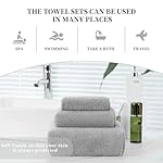New Microfiber Bath Towel Set, 3 Piece, Oversize, Quick Dry, Lint Free, Includes Body, Hand and Face Towels - Image 5
