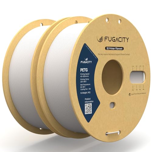 Fugacity PLA PRO Filament 1.75mm, Black 3D Printer Filament 2 Roll 1KG...