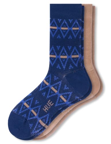 Image of HUE womens Crew Length Boot Socks, 2 Pair Pack