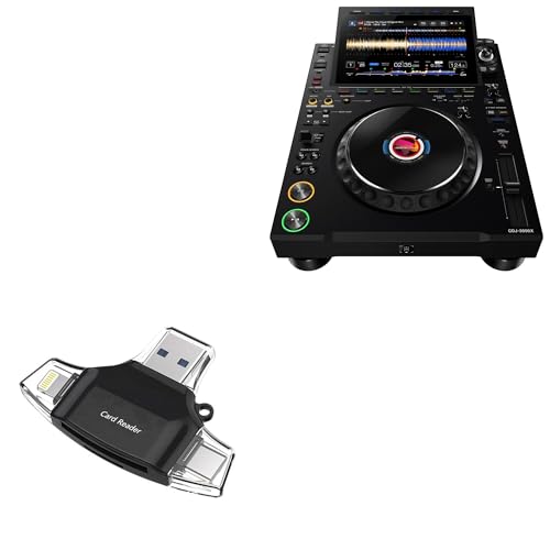 BoxWave Smart Gadget Compatible with AlphaTheta CDJ-3000X - AllReader SD Card Reader, microSD Card Reader SD Compact USB - Jet Black