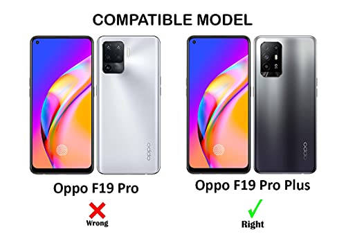 Image of Jkobi Hybrid Back Cover Case for Oppo F19 Pro Plus (Shockproof with Polycarbonate Clear Panel | Professional Black)