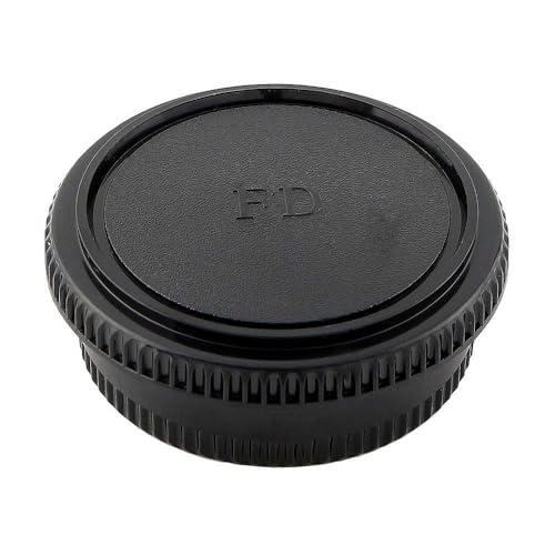 Kit 2 Piezas Tapa Trasera de Lente y Tapa de Cuerpo de Cámara para Montura Canon FD FL | para Canon F1 FTB TLb T90 T80 T70 T60 AL-1 AE-1 F-1 AV-1 y más cámaras y lentes SLR de 35mm, fabricado en plástico ABS durable miniatura 2