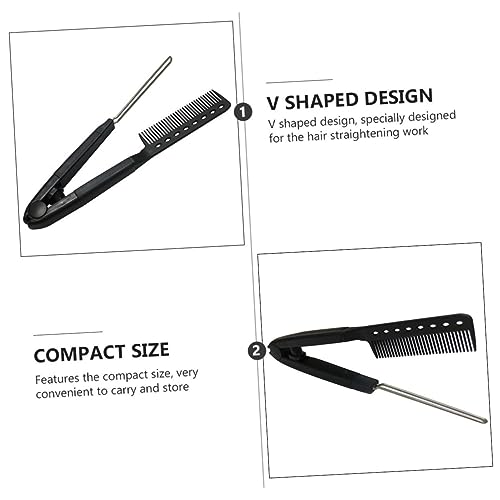 Peine alisador para cabello en forma de V compacto miniatura 3