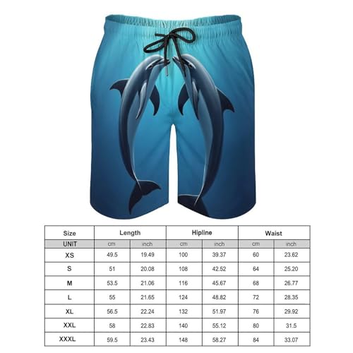 Swim Beach Shorts for Men, Mesh Lining Swimming Trunks with Drawstring Summer Bathing Suit Board Shorts2