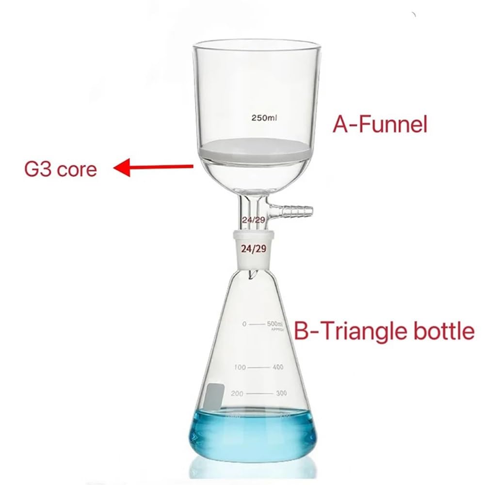 Apparecchiatura di filtrazione sottovuoto da 50/100/250/500/1000 ml Unità laboratorio con imbuto a nucleo vetro multi-pozzetto Attrezzature da laboratorio