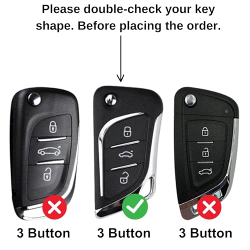 Image of BKN Premium Metal Silicon Key Cover Compatible Compatible with KD Xhorse LX B30 Universal Remote 3 Button Flip Key | Visible in Low-Light Conditions