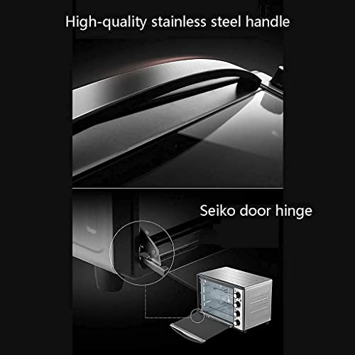 38L mini-oven Instelbare temperatuur 0-250 ℃ en 60 minuten timing Huishouden Multifunctionele heteluchtcirculatie Ingebouwde verlichting 360 ° roterende vork Elektrische oven Gehard glazen deur C - Afbeelding 6