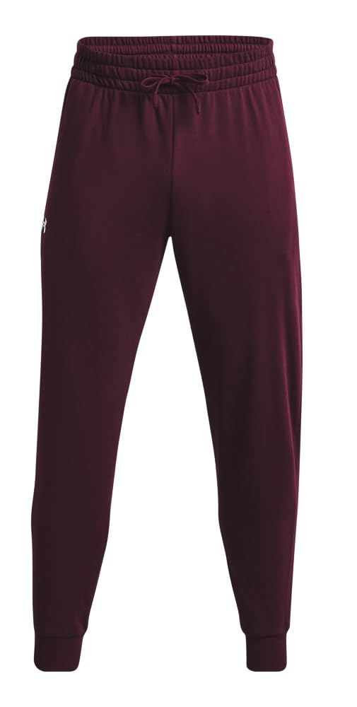 Under Armour Ua Mens Ua Rival Fleece Joggers Dark Maroon / / White XXL