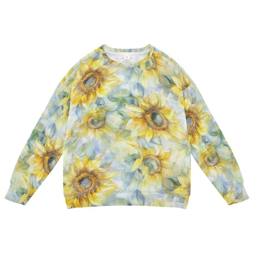 JUNZAN Sunflower Beauty Summer Big Boys Sweatshirt Hoodie Crewneck Sweatshirt With Hoodie Sports 4T