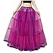 Produktbild Yowablo Damen Vintage Tüllrock Petticoat Bubble Tanzkleid Rock Tutu Unter Rock (M,Wein)