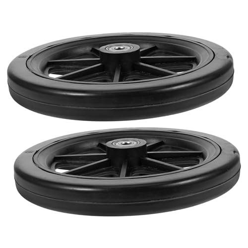 FOMIYES 2 Pcs Wheelchair Wheels Replacement 7 Inch Large Wheelchair Front Wheel Replacement Parts for Wheelchair Pvc Tire