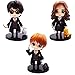 Harry Potter, 3 sztuki, zestaw topperów z motywem Harry Pottera, figurki z motywem magii Wizard Mini Cupcake, ciasto, topper, dekoracja dla dzieci, dziewcząt, chłopców