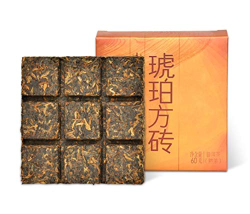 Dayi Amber Square Brick-Shape Puerh Cake (Batch 1401) Shu Puer Tea Teatea Ripe Puerh Cake Aged 2014 Years (240) #TOP5