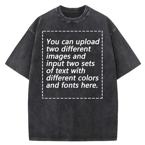 Custom Oversized T Shirts Vintage Soft Tee Loose Fit Casual Streetwear Baggy Washed Cotton Personalized Add Your Own Design3