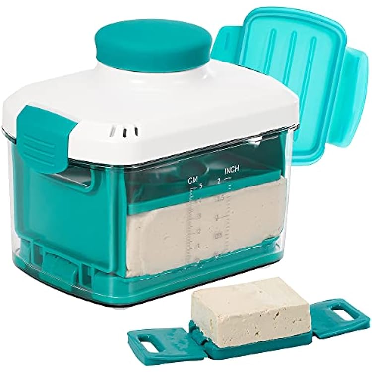 NOYA Adjustable Tofu Press - Vegan Tofu Press to Speed up Removing Water from Silken, Firm, and Extra Firm Tofu in 10-30mins without Crack - BPA Free